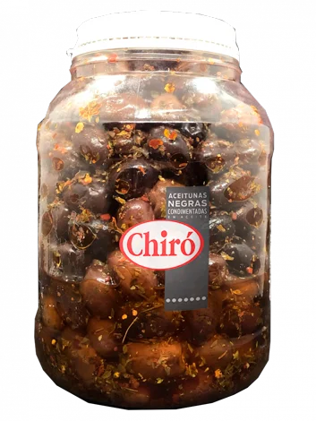 Aceituna Negra Condimentada en Aceite